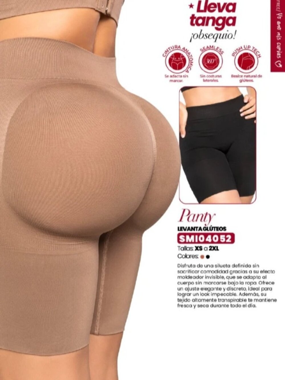 Colombiana Stagmi SMI04052 Shapewear Shorts Panty Fajas Set W/ Shaper Thong NEW! - Picture 6 of 17